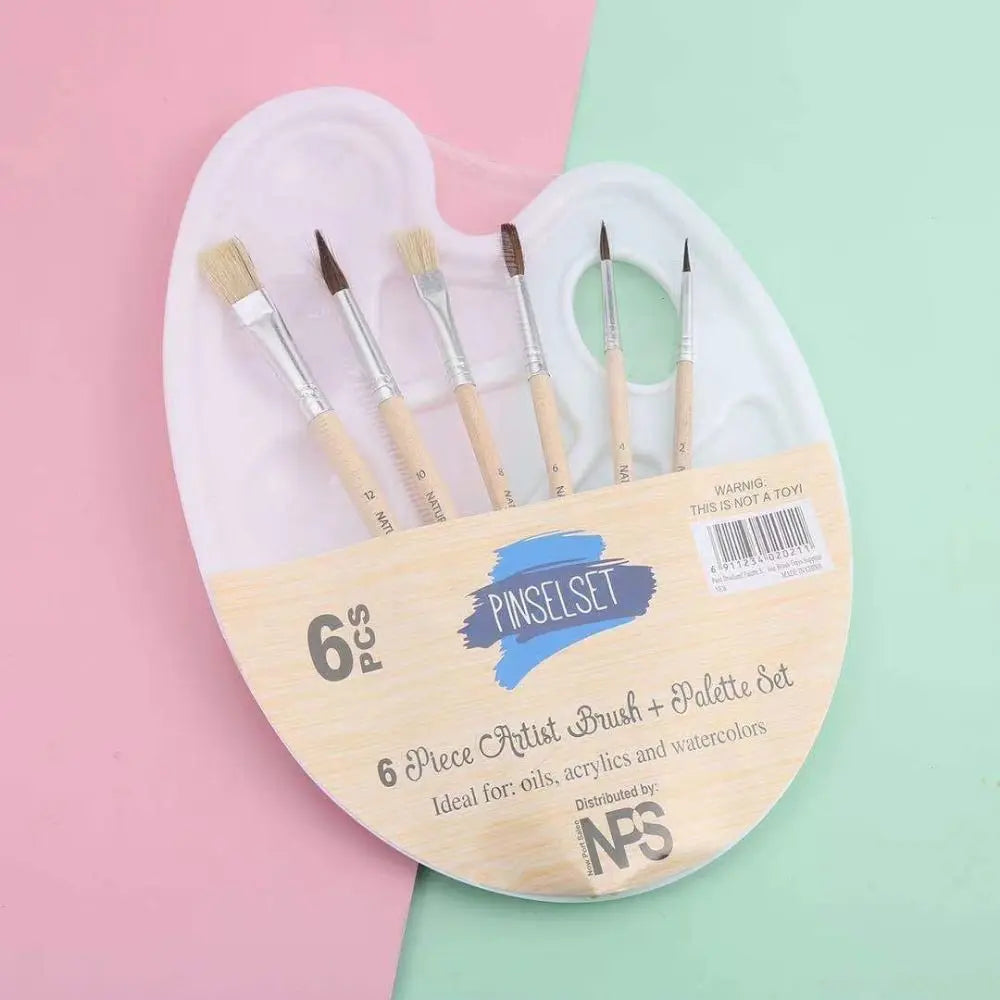 Drawing Artist Gouache Brush Student Art Painting Supplies Oil Painting Palette Art Oval Palette Brush Set Watercolor Tray Home Decor Supply | Online Retail | ShoreShopper.com