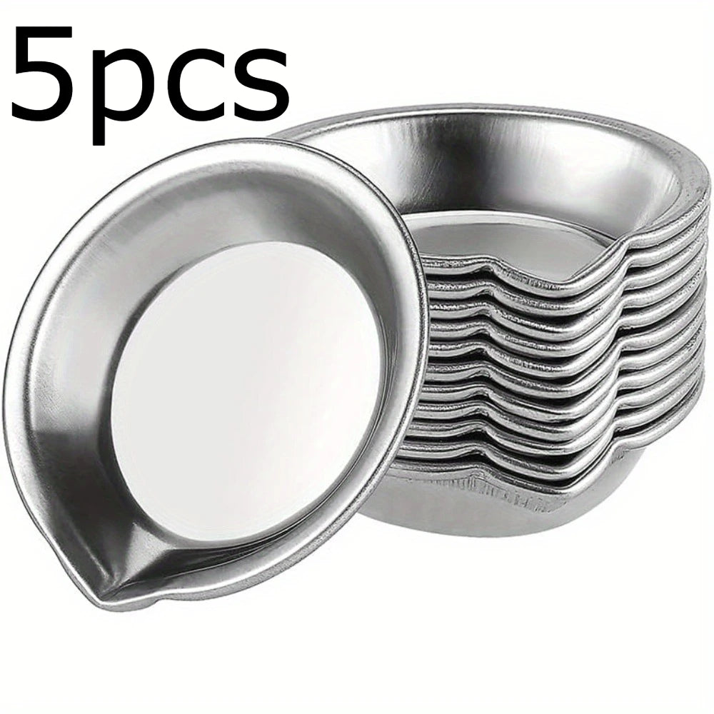 5/10/20pcs Durable Stainless Steel Paint Palette Set,Round Mixing Trays for Artists - Metal Art Supplies for Home and School Use Home Decor Supply | Online Retail | ShoreShopper.com