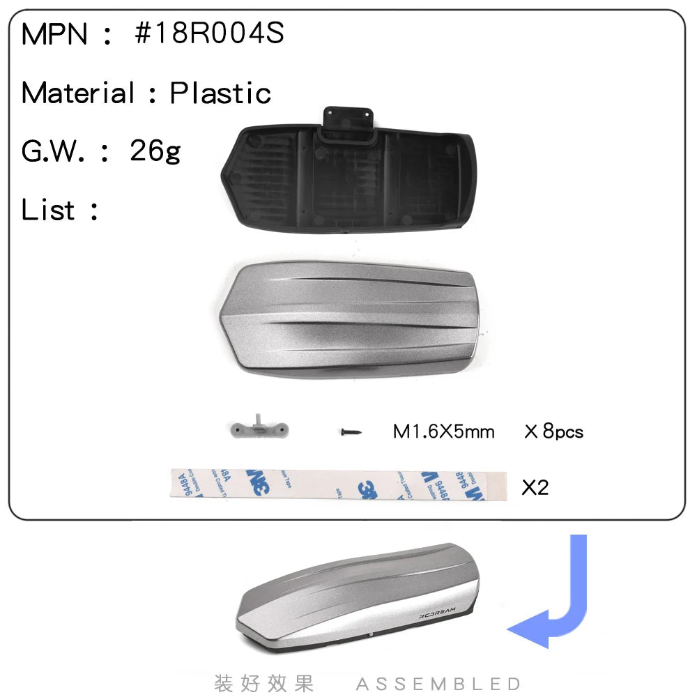 RCDream 1/18 Scale Roof Rack Roof Box for 1/18 1/24 1/12 RC Crawler Truck TRX4M Bronco AX24 #18R004 Home Decor Supply | Online Retail | ShoreShopper.com