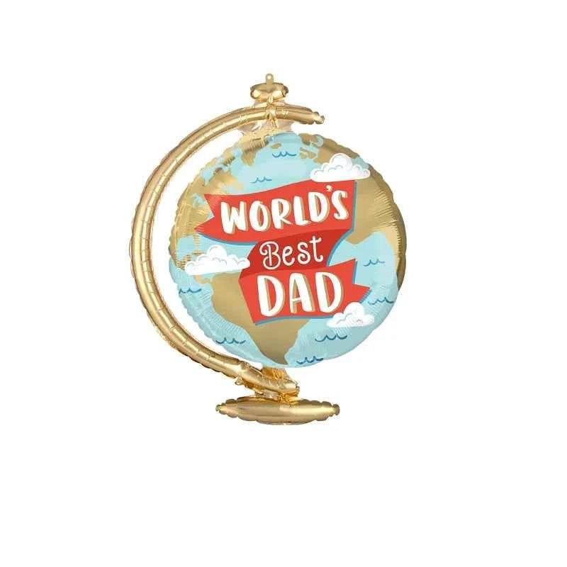 Super Dad Father's Day Trophy Globe Balloon World's Best Dad You Are the Best Balloons