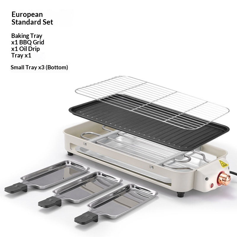 Electric BBQ Grill For Home Use Smoke-Free Multi-Functional, Double-Layered Home Decor Supply | Online Retail | ShoreShopper.com