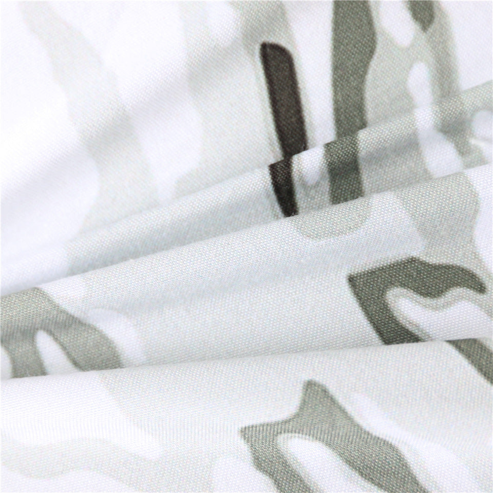 Three-piece Set Of Black And White Printed Bed Linen And Duvet Cover Home Decor Supply | Online Retail | ShoreShopper.com