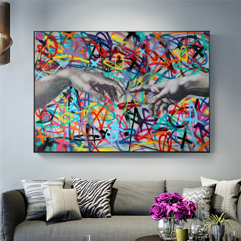Collage Art Create Adam Famous Art Canvas Painting Home Decor Supply | Online Retail | ShoreShopper.com