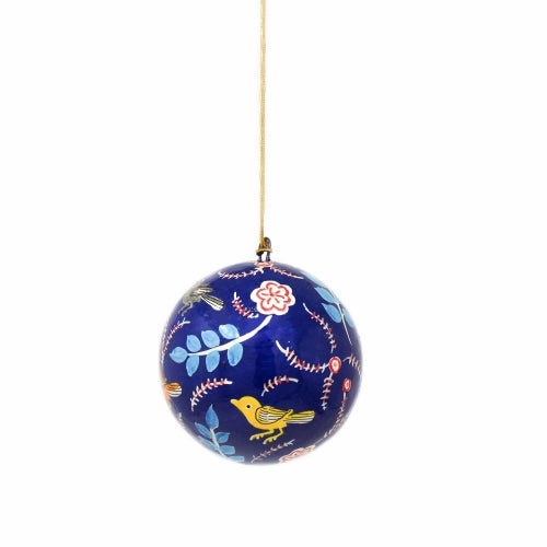 Handpainted Ornament Birds and Flowers, Blue - Pack of 3 Home Decor Supply | Online Retail | ShoreShopper.com