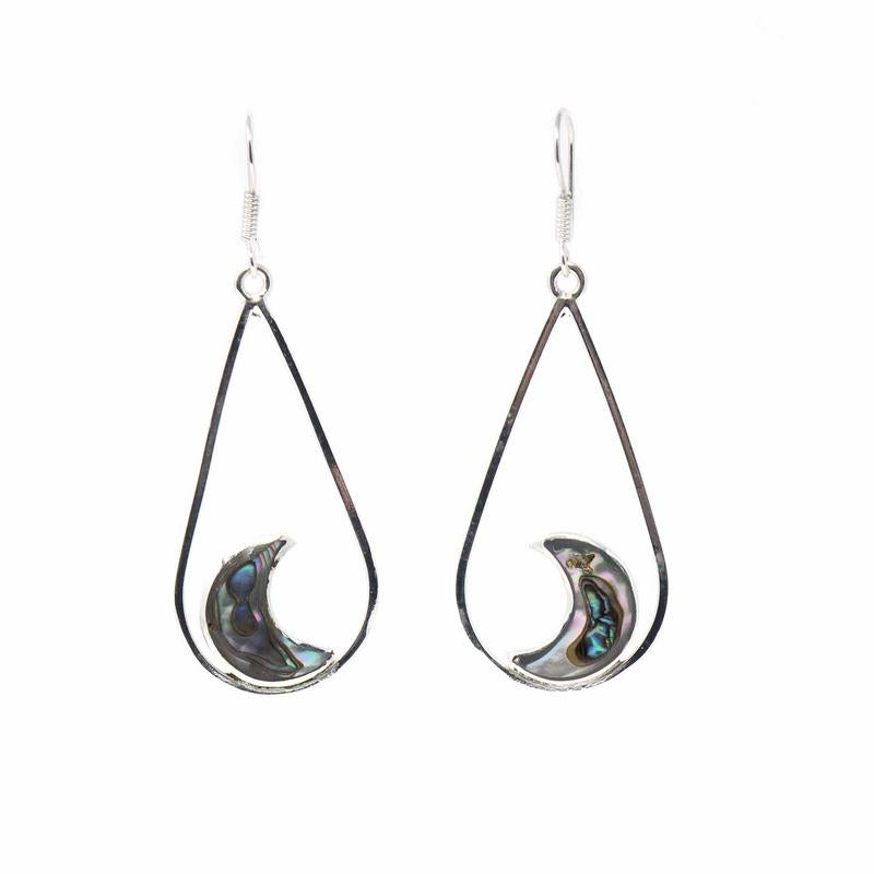 Earrings, Teardrop with Abalone Half Moons Home Decor Supply | Online Retail | ShoreShopper.com