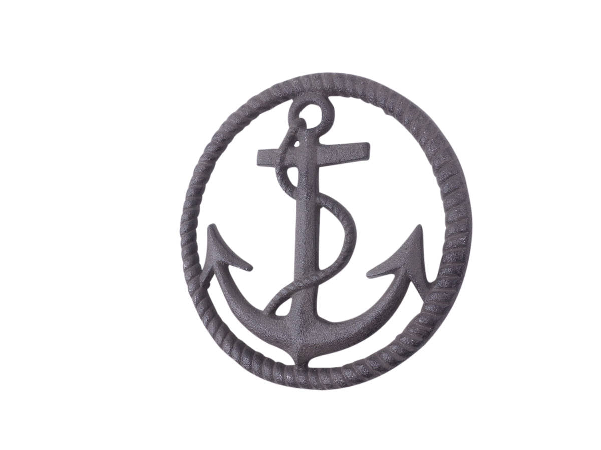Cast Iron Anchor and Rope Nautical Kitchen Trivet 7"" Home Decor Supply | Online Retail | ShoreShopper.com