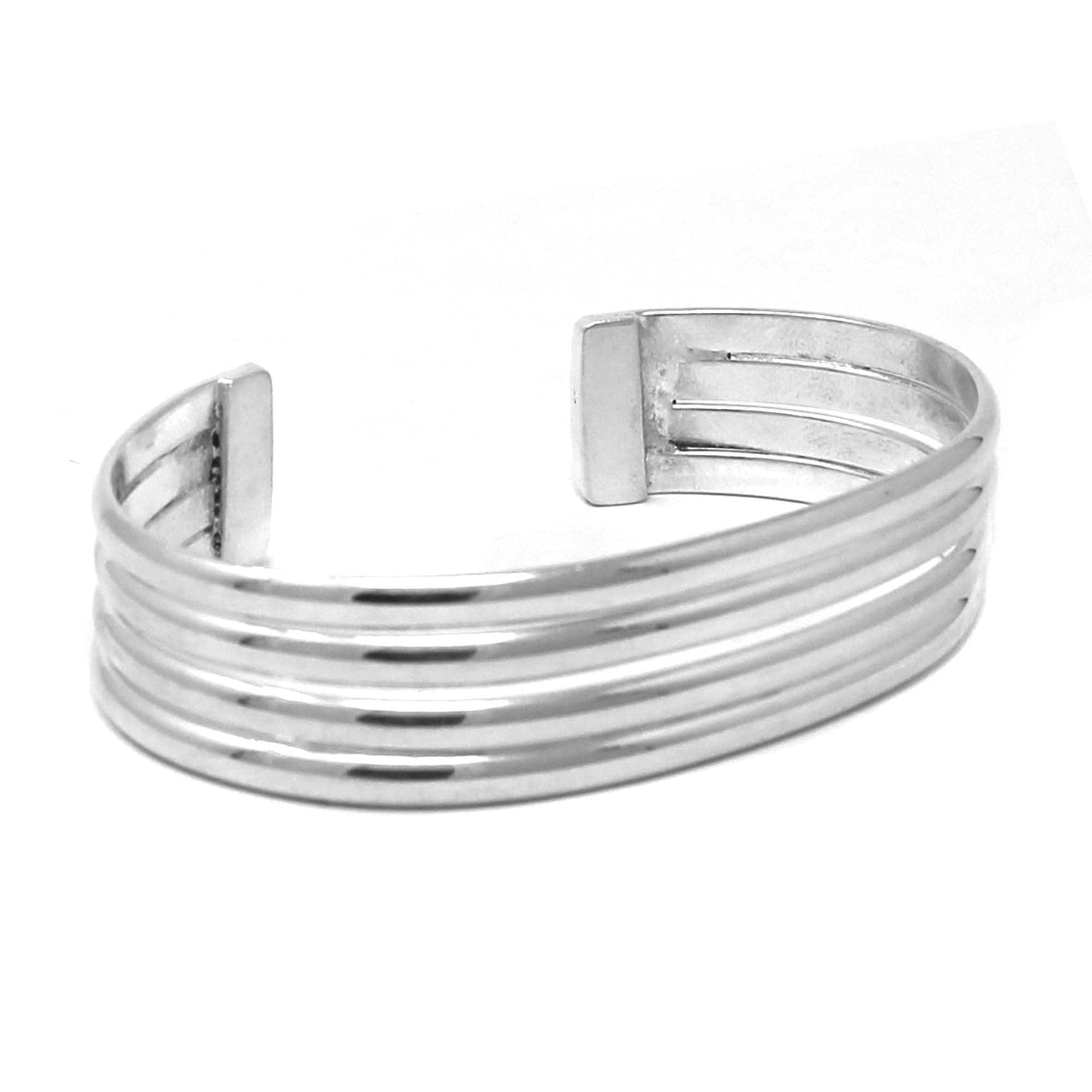 Alpaca Silver Overlay Cuff Bracelet - Four Bar Design Home Decor Supply | Online Retail | ShoreShopper.com