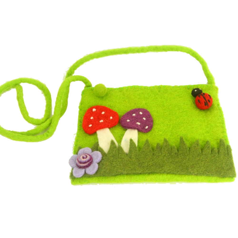Felt Mushroom Purse - Global Groove (P) Home Decor Supply | Online Retail | ShoreShopper.com