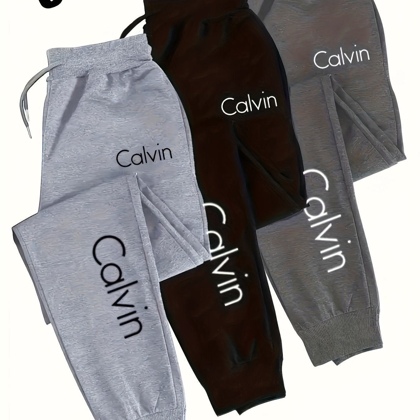 3pcs Oversized Men's Casual Jogging Pants with Adjustable Elastic Drawstring Waistband, Suitable for Gym, Training, And Autumn Casual Wear. Comfortable Elastic Fabric, Breathable Material, Loose Fit, Essential for Sports Enth Home Decor Supply | Online Retail | ShoreShopper.com