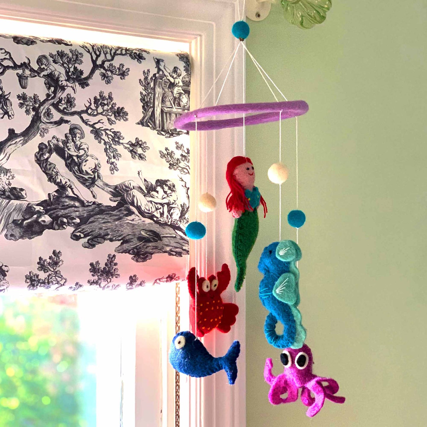 Felt Mermaid Mobile - Global Groove Home Decor Supply | Online Retail | ShoreShopper.com
