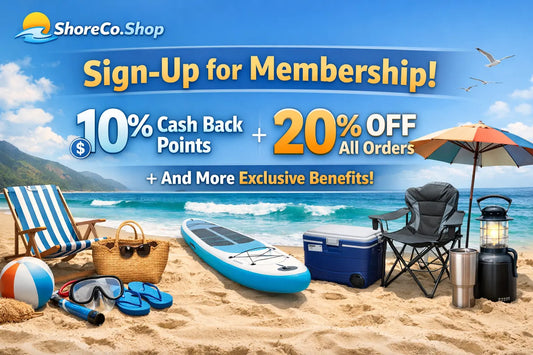Signup now for 10% cashback and 20%OFF w/ FREE SHIPPING ShoreShopper.com
