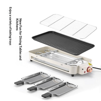Electric BBQ Grill For Home Use Smoke-Free Multi-Functional, Double-Layered    Home Decor Supply | Online Retail | ShoreShopper.com