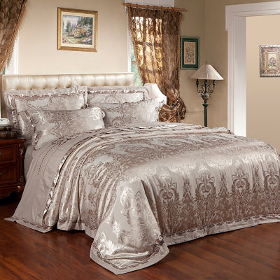 Ice Silk Jacquard European Luxury High-end Linen And Cotton Bedding Set    Home Decor Supply | Online Retail | ShoreShopper.com