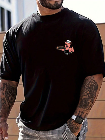 Y2k, Fun Pattern, Men's Summer Short-sleeved Cotton Comfortable and Breathable Casual Outdoor Street Crew Neck T-shirt, High-quality Fashion Brand, Surprise Gift for Family and Friends.    Home Decor Supply | Online Retail | ShoreShopper.com