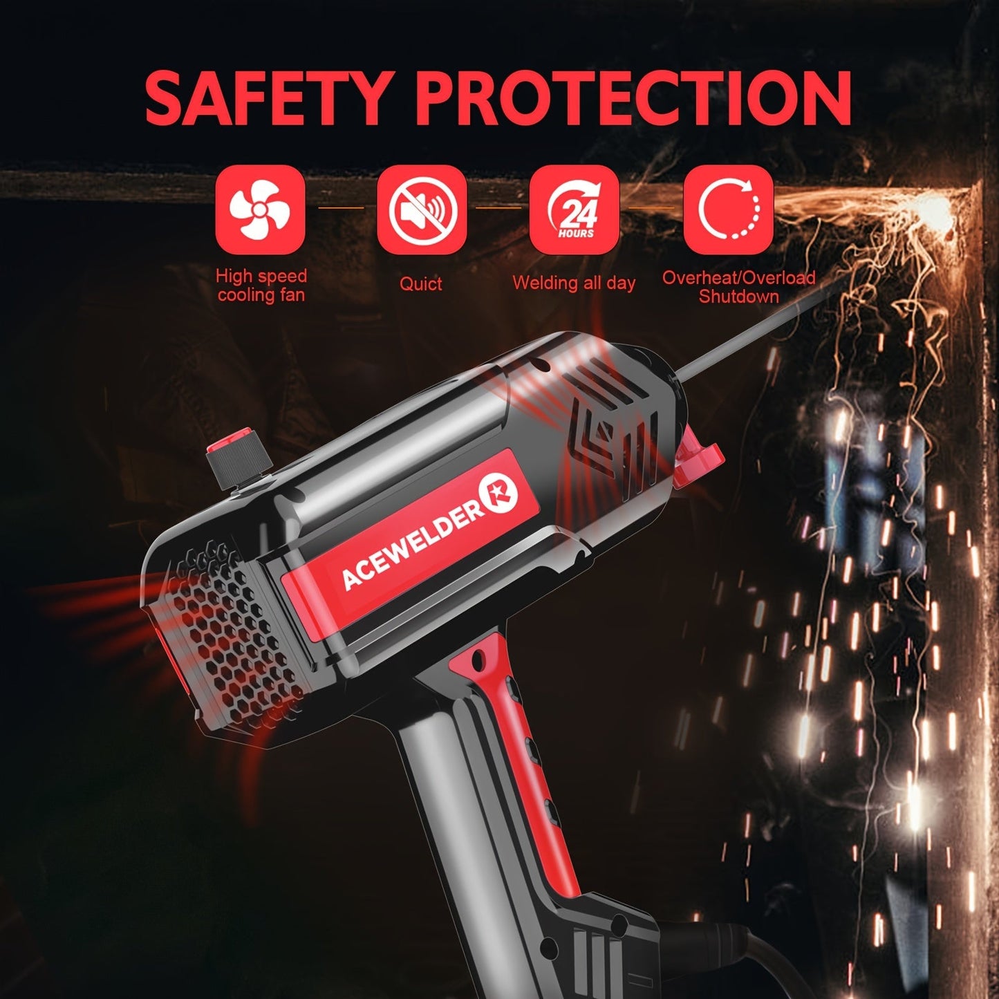 ACEWELDER 120Amp Handheld Welding Machine 110V Portable Electric ARC Welder Gun with Inverter Current Adjustment Stick Welder IP21S    Home Decor Supply | Online Retail | ShoreShopper.com