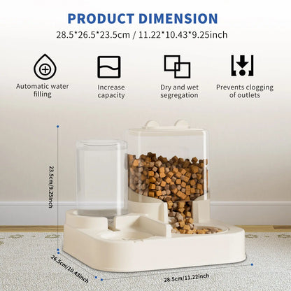 Transparent Pet Feed And Drink Dispenser - ShoreCo.Shop