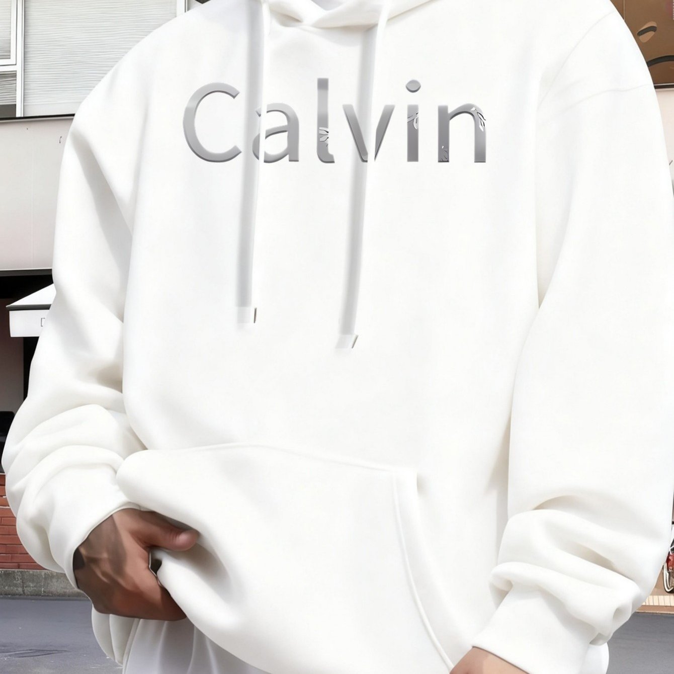 A Long-Sleeve Hooded Sweatshirt Featuring a Drawstring And Pockets, Designed for a Relaxed Fit in Men's Street Fashion, Perfect for Outdoor Casual Sportswear During The Winter And Autumn Seasons, Available for Local Delivery.    Home Decor Supply | Online Retail | ShoreShopper.com