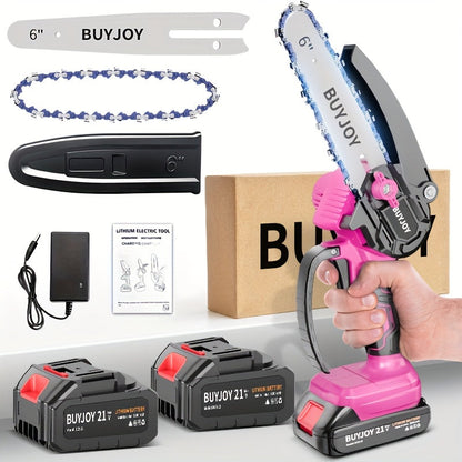 6-inch Cordless Lightweight Electric Landscaping Chainsaw w/ L-ion Battery, Chain And Fast Charger    Home Decor Supply | Online Retail | ShoreShopper.com