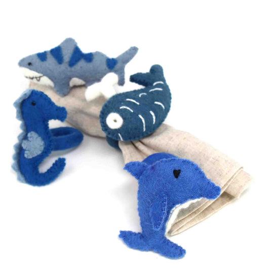Nautical Shark, Whale & Seahorse Felt Napkin Rings, Set of 4    Home Decor Supply | Online Retail | ShoreShopper.com