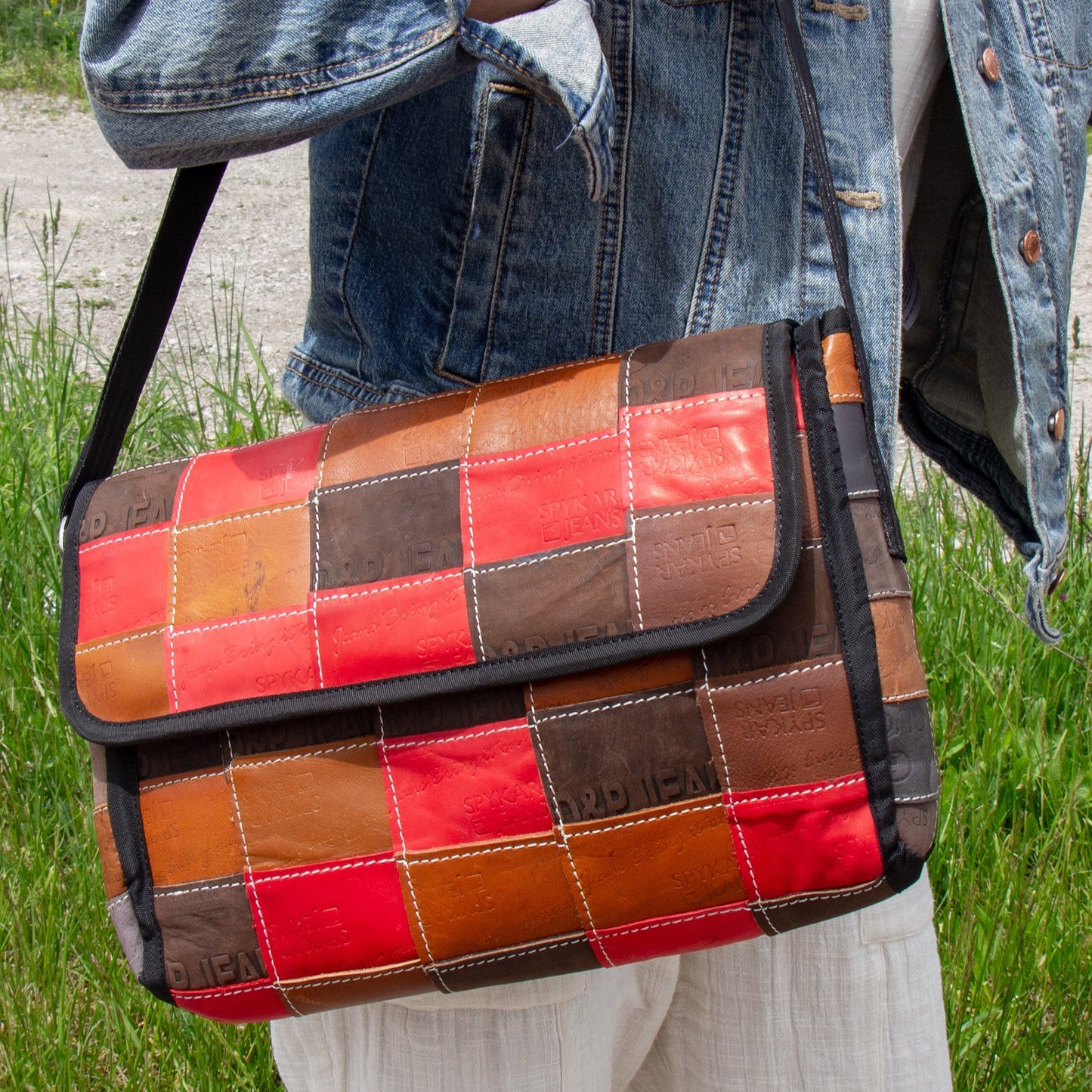 Leather Reclaimed Label Butler Bag    Home Decor Supply | Online Retail | ShoreShopper.com