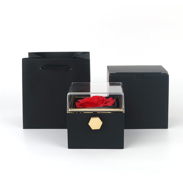 Rotating Soap Flower Rose Gift Box Creative Rotating Rose Jewelry Packaging Box Valentine's Day Gift For Women    Home Decor Supply | Online Retail | ShoreShopper.com