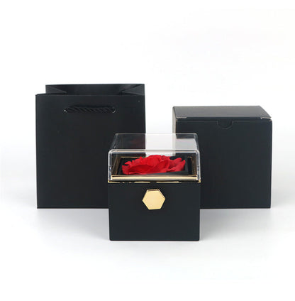 Rotating Soap Flower Rose Gift Box Creative Rotating Rose Jewelry Packaging Box Valentine's Day Gift For Women    Home Decor Supply | Online Retail | ShoreShopper.com