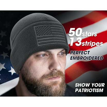 Set of 2 Winter Beanie Hats Featuring a Cap And American Flag Design    Home Decor Supply | Online Retail | ShoreShopper.com
