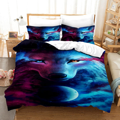 Bed Home Textile Wolf Digital Printed Three-piece Set    Home Decor Supply | Online Retail | ShoreShopper.com
