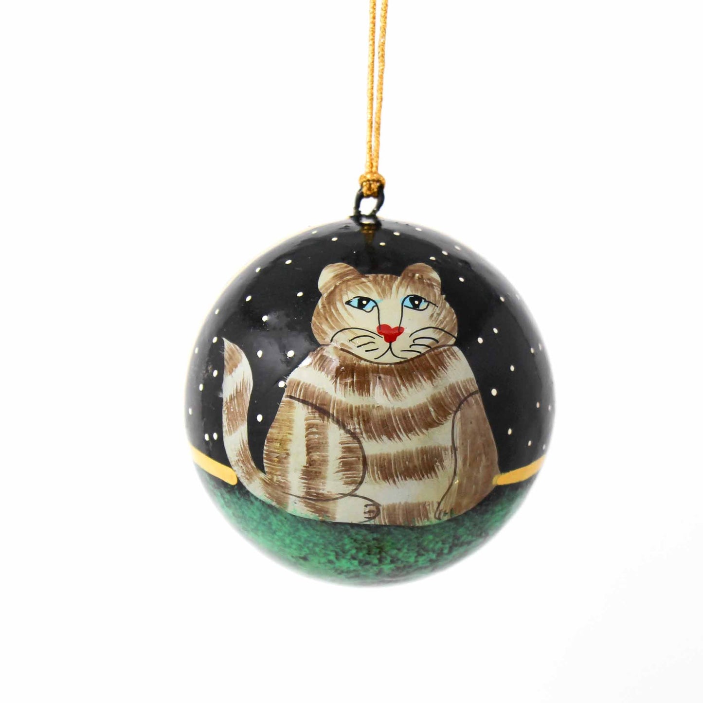 Handpainted Cat Ornaments, Set of 2    Home Decor Supply | Online Retail | ShoreShopper.com