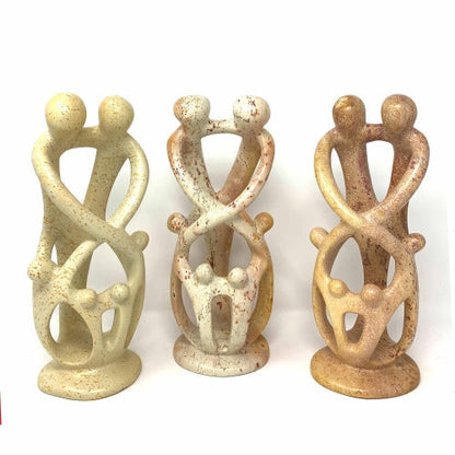 Natural 8-inch Tall Soapstone Family Sculpture - 2 Parents 4 Children - Smolart    Home Decor Supply | Online Retail | ShoreShopper.com