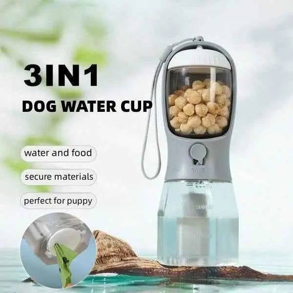 Dog Water Cup Drinking Food Garbage Bag Three-in-one Portable Small Multi-functional Pet Cups Pets Supplies - ShoreCo.Shop