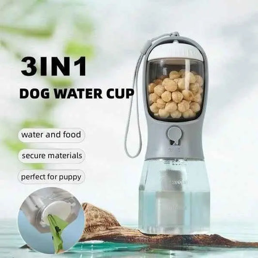 Dog Water Cup Drinking Food Garbage Bag Three-in-one Portable Small Multi-functional Pet Cups Pets Supplies - ShoreCo.Shop