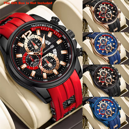 1pc Men'S Fashion Casual Quartz Watch, Silicone Strap, Date Display - Stylish Casual Wristwatch for Casual Attire, Casual Wristwatch | Sporty Watch Design | Quartz Movement, Thanksgiving, Christmas The Perfect Gift Reloj Para    Home Decor Supply | Online Retail | ShoreShopper.com