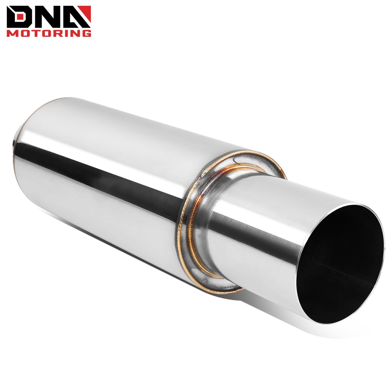 DNA MOTORING Stainless Steel Straight-Through Exhaust Muffler    Home Decor Supply | Online Retail | ShoreShopper.com
