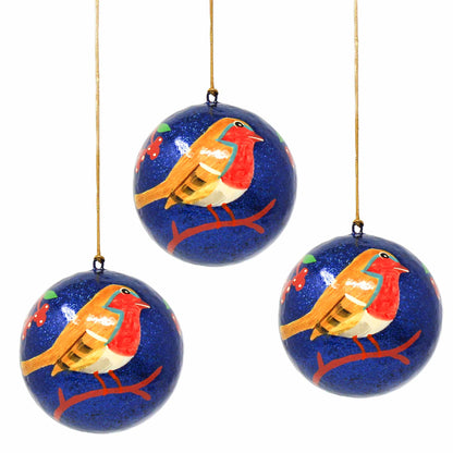 Handpainted Ornament Bird on Branch - Pack of 3    Home Decor Supply | Online Retail | ShoreShopper.com