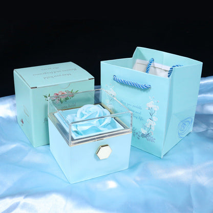 Rotating Soap Flower Rose Gift Box Creative Rotating Rose Jewelry Packaging Box Valentine's Day Gift For Women    Home Decor Supply | Online Retail | ShoreShopper.com