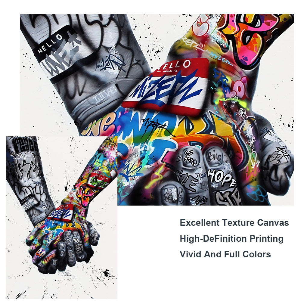 Street Graffiti Art Painting Lover Hand Art Wall Posters And Inspiration    Home Decor Supply | Online Retail | ShoreShopper.com