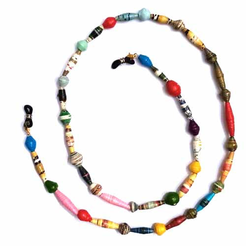 Face Mask/Eyeglass Paper Bead Chain, Colorful Mixed Shapes    Home Decor Supply | Online Retail | ShoreShopper.com