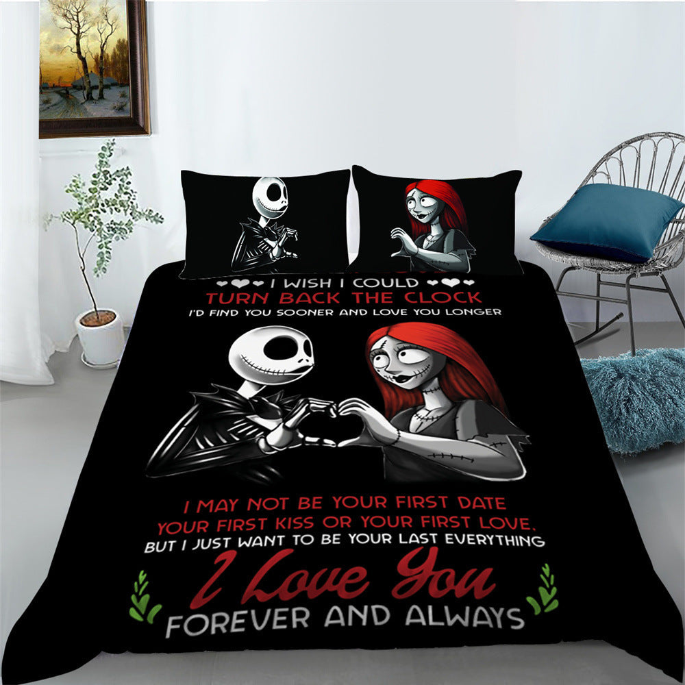3D Printed Skull Printed Three-piece Home Textile Set    Home Decor Supply | Online Retail | ShoreShopper.com