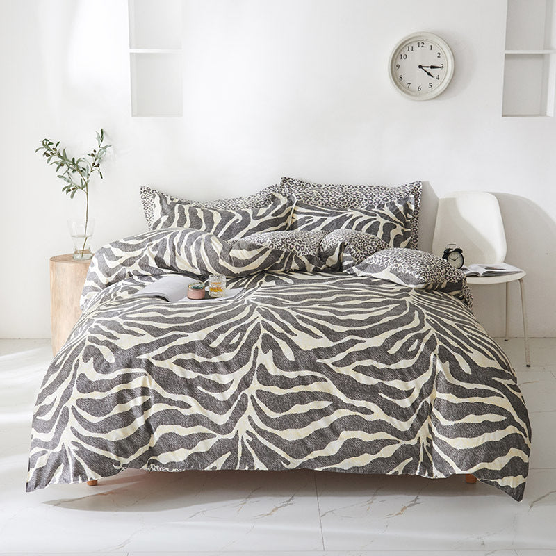 Leopard Print Bed Sheet Set Of Four Ab Face    Home Decor Supply | Online Retail | ShoreShopper.com
