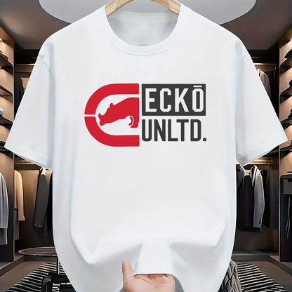 Men's Ecko Unltd. Graphic T-Shirt - Premium 100% Cotton Streetwear - Black with Red Rhino Logo    Home Decor Supply | Online Retail | ShoreShopper.com