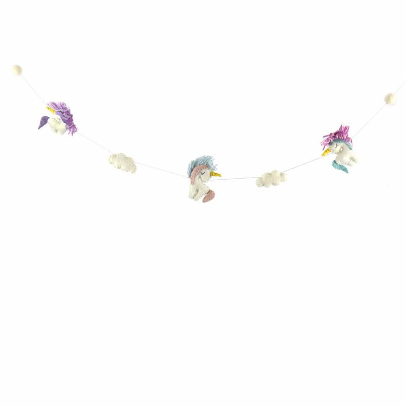 Felt Unicorn Garland - Global Groove    Home Decor Supply | Online Retail | ShoreShopper.com