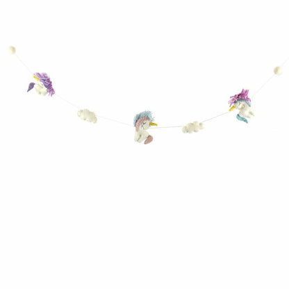 Felt Unicorn Garland - Global Groove    Home Decor Supply | Online Retail | ShoreShopper.com