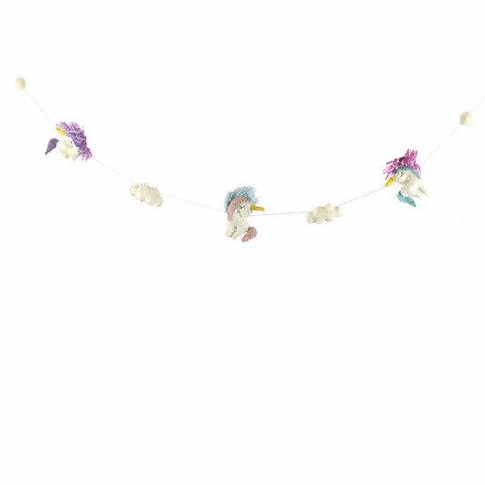 Felt Unicorn Garland - Global Groove    Home Decor Supply | Online Retail | ShoreShopper.com