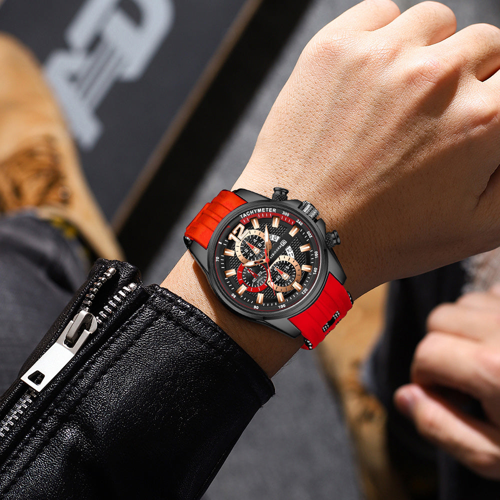 1pc Men'S Fashion Casual Quartz Watch, Silicone Strap, Date Display - Stylish Casual Wristwatch for Casual Attire, Casual Wristwatch | Sporty Watch Design | Quartz Movement, Thanksgiving, Christmas The Perfect Gift Reloj Para    Home Decor Supply | Online Retail | ShoreShopper.com
