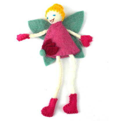 Hand Felted Tooth Fairy Pillow - Blonde with Pink Dress - Global Groove    Home Decor Supply | Online Retail | ShoreShopper.com