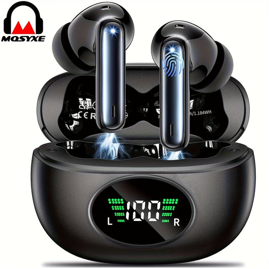 Bluetooth Earphones, Bluetooth Earbuds, In Ear Earphones, Wireless Earphones, with LED Power Display Charging Case, Bluetooth 5.4 Earphones, True Wireless Bluetooth Earphones, Playback Time Of 40 Hours, Wireless Noise Cancell    Home Decor Supply | Online Retail | ShoreShopper.com