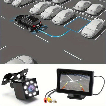 8LED Night Vision Reversing Camera HD 4.3 Inch Monitor Wide Angle Parking System for Multi Vehicle Safety Backup    Home Decor Supply | Online Retail | ShoreShopper.com