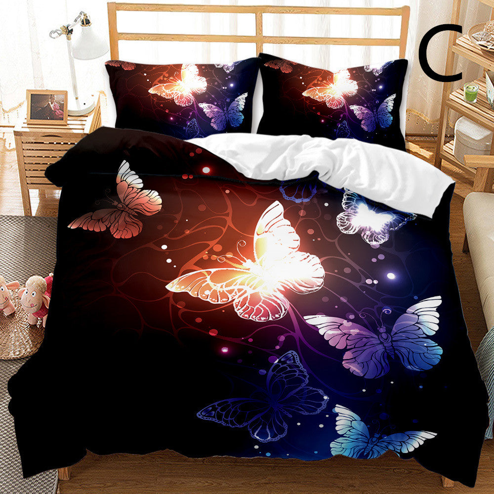 Butterfly Series Three-piece Bedding Quilt Cover Set    Home Decor Supply | Online Retail | ShoreShopper.com