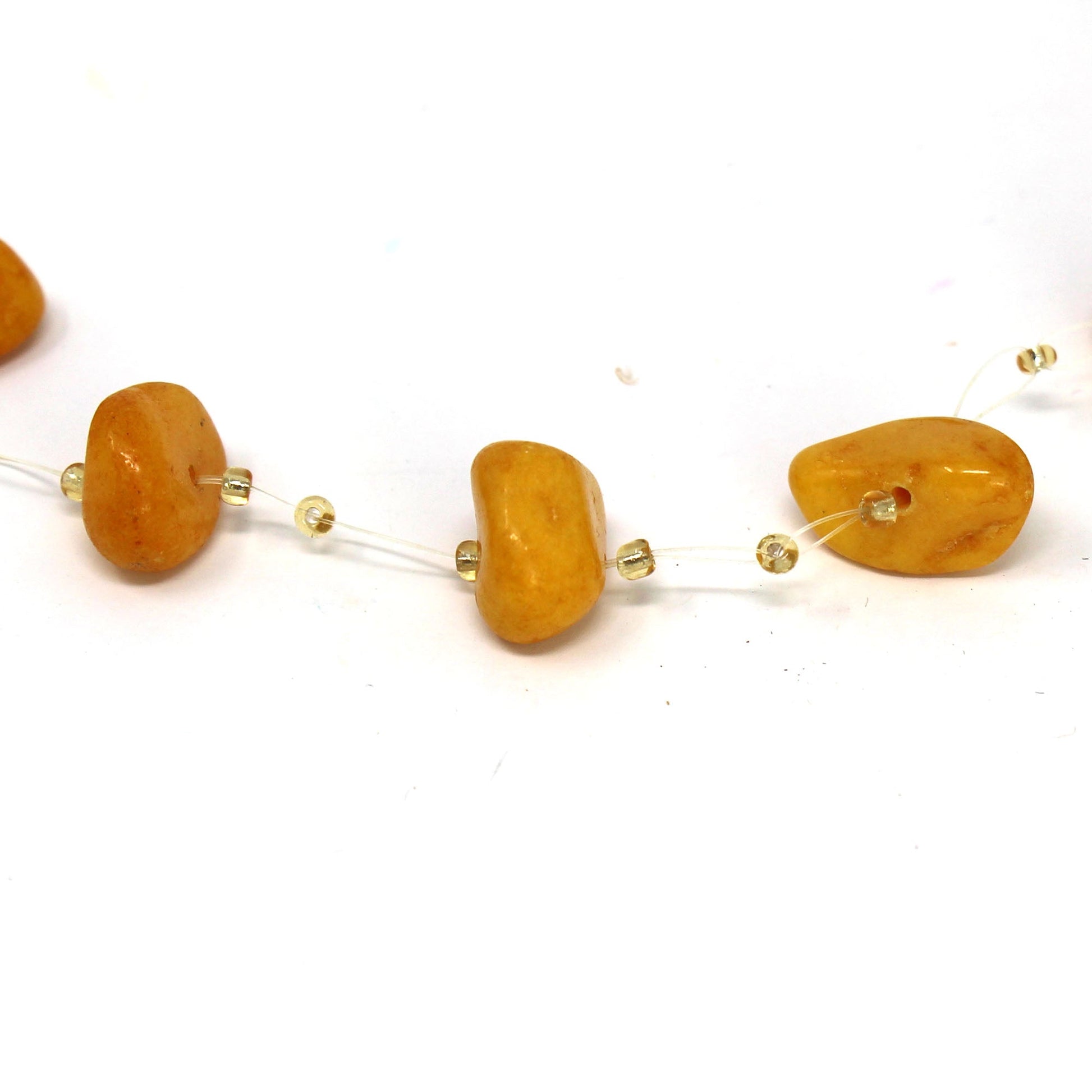 Floating Stone & Maasai Bead Necklace, Pumpkin Spice    Home Decor Supply | Online Retail | ShoreShopper.com